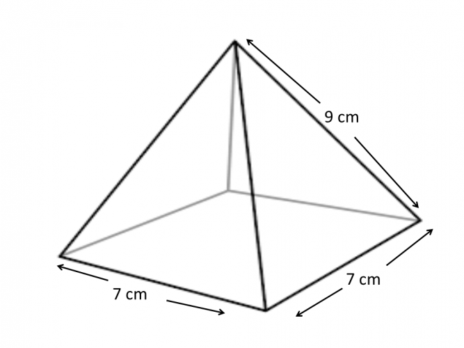 Find the Surface area of a Pyramid Worksheet - EdPlace